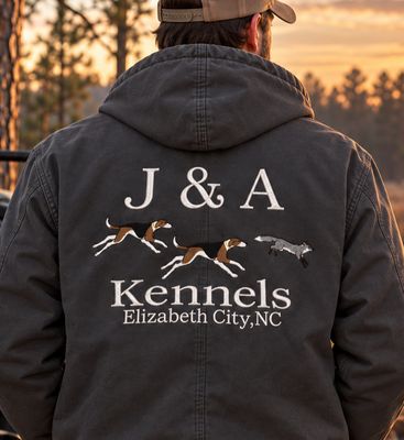 Dogs Running Gray or Red Fox Custom Kennel Coat
