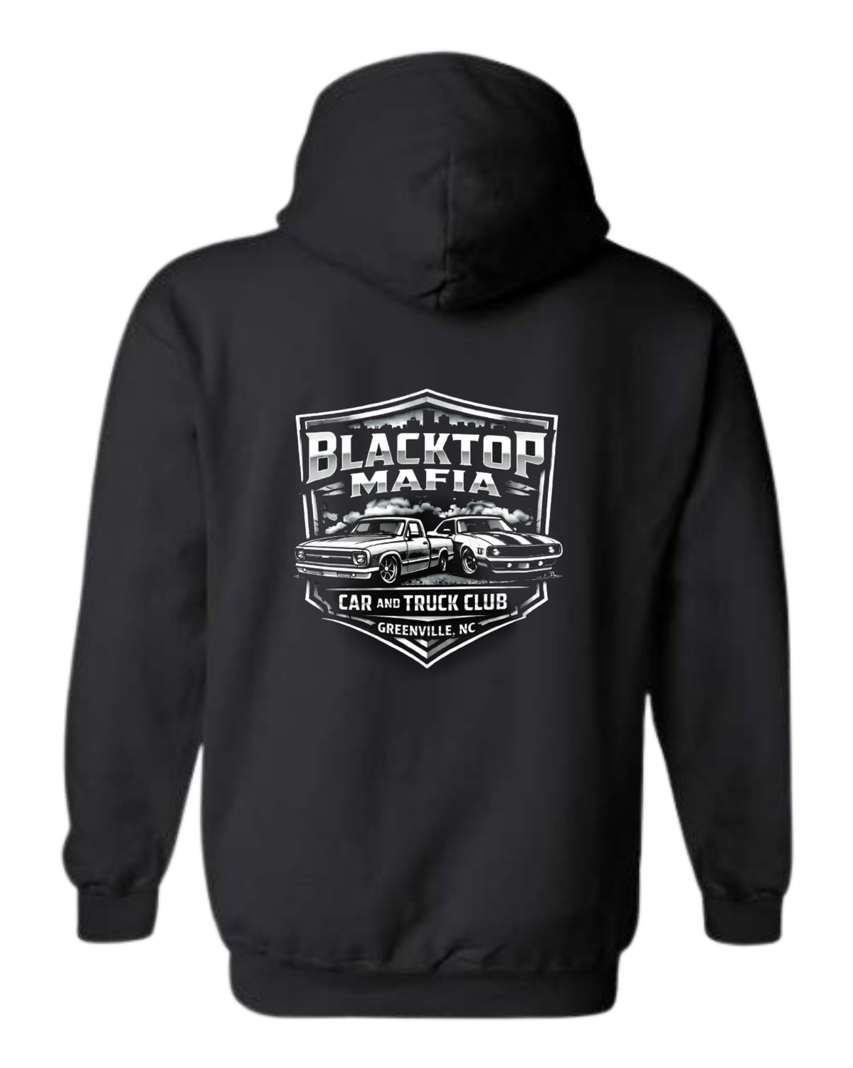 Black Hooded Cotton Sweatshirt - Youth &amp; Adult