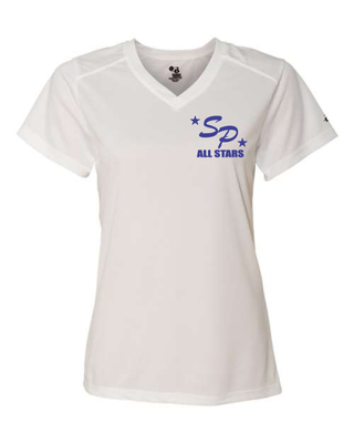 Full Roster Short-Sleeved Cotton V-Neck Women's T-shirt Full Roster Short-Sleeved Cotton V-Neck Women's T-shirt