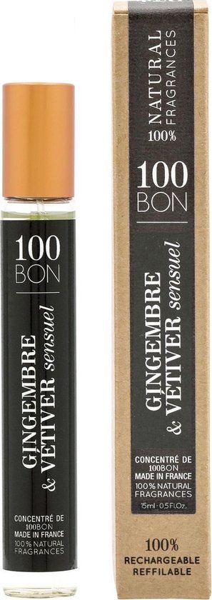 100BON Gingembre &amp; Vétiver Sensuel - Eau de Parfum - 15ml - Unisex