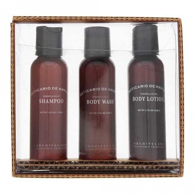 Archipelago Botanicals Bodycare Gift set - Body Lotion - 53ml Shampoo + 53ml Body Wash + 53ml Body Lotion - Unisex