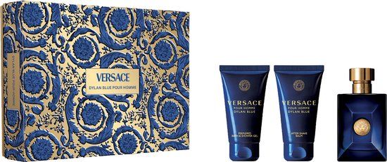 Versace Pour Homme Dylan Blue Gift set - 50 ml Eau de Toilette + 50 ml Shower gel + 50 ml Aftershave - Heren