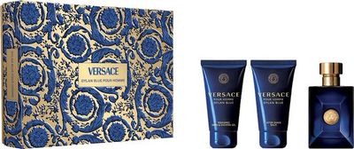 Versace Pour Homme Dylan Blue Gift set - 50 ml Eau de Toilette + 50 ml Shower gel + 50 ml Aftershave - Heren