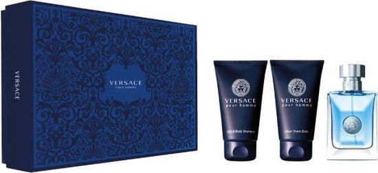 Versace Pour Homme Gift set - Eau de Toilette 50ml + AfterShave Balm 50ml + Shampoo 50ml - Heren