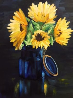 Blue Vase, Oil, 24x30