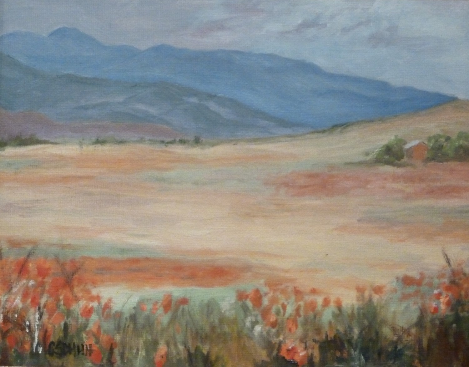 Poppies, Oil, 10x8