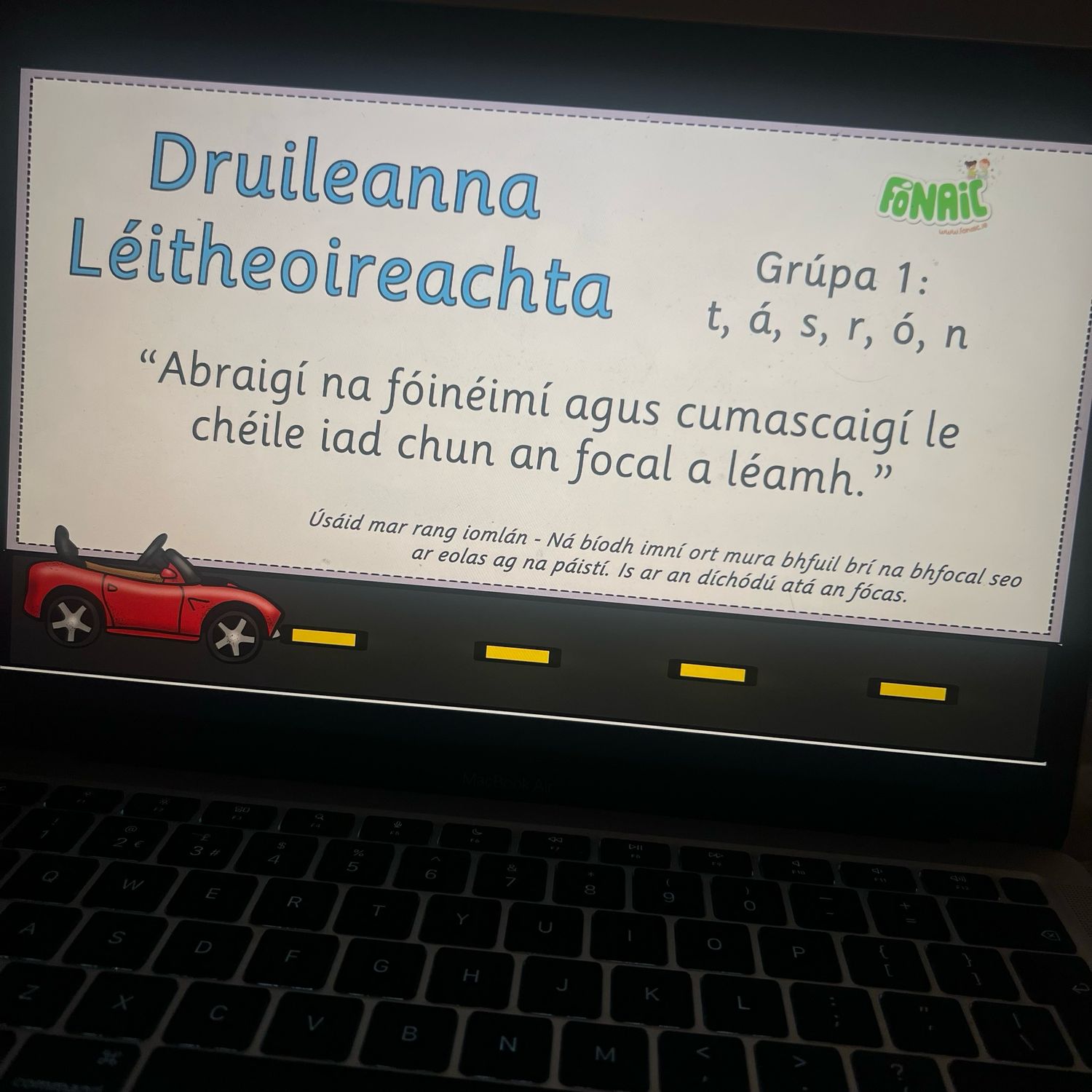 Druileanna Léitheoireachta -  Grúpa 1