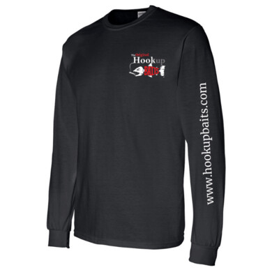 Hookup Baits Black Long Sleeve Cotton Shirt Hookup Baits Black Long Sleeve Cotton Shirt