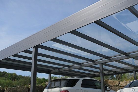 Aluminium Terrassenüberdachungen 5000mm Breite,  incl. 8mm VSG Sicherheitsglas