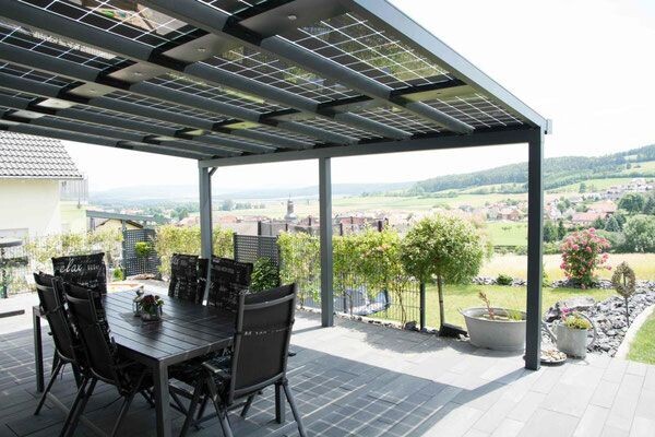 Aluminium Terrassenüberdachungen 4000mm Breite,  incl. 8mm VSG Sicherheitsglas