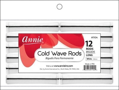 ANNIE COLD WAVE ROD LONG 12CT WHITE
