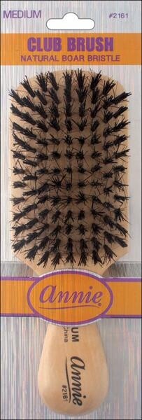 Annie Medium Club Boar Bristle Brush Light Brown