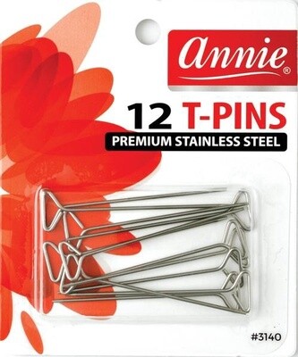 Annie 12Pc T-Pins Premium Stainless Steel