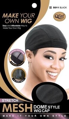 Stretch Mesh Wig Cap Dome Style Black