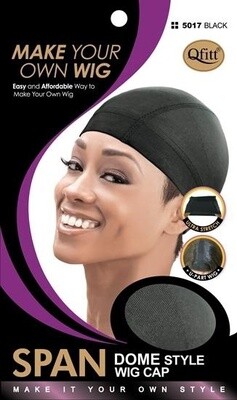 Span Dome Style Wig Cap Black