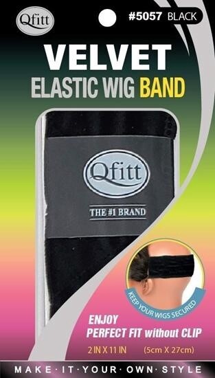 Elastic Wig Band Velvet [BLK]