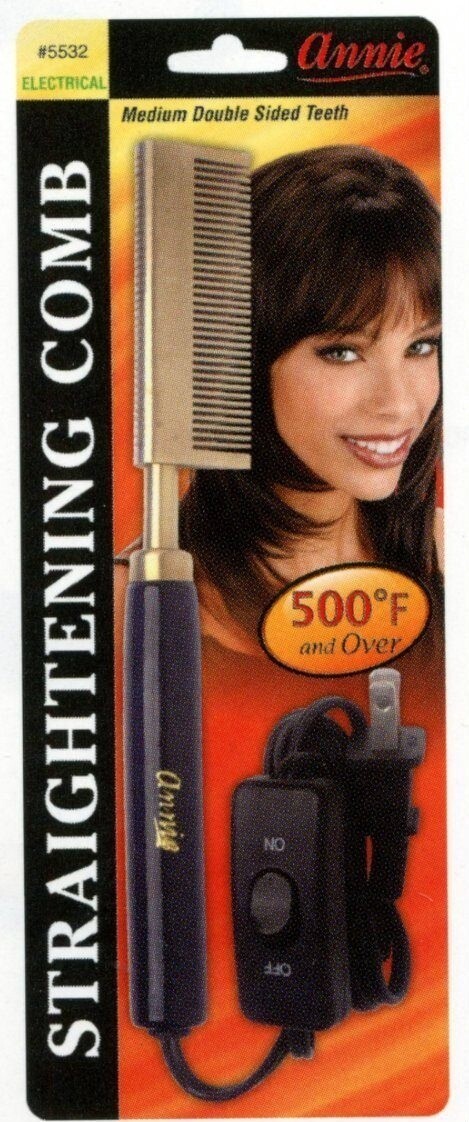 ANNIE HOT &amp; HOTTER ELECTRICAL MEDIUM DOUBLE SIDED TEETH STRAIGHTENING COMB