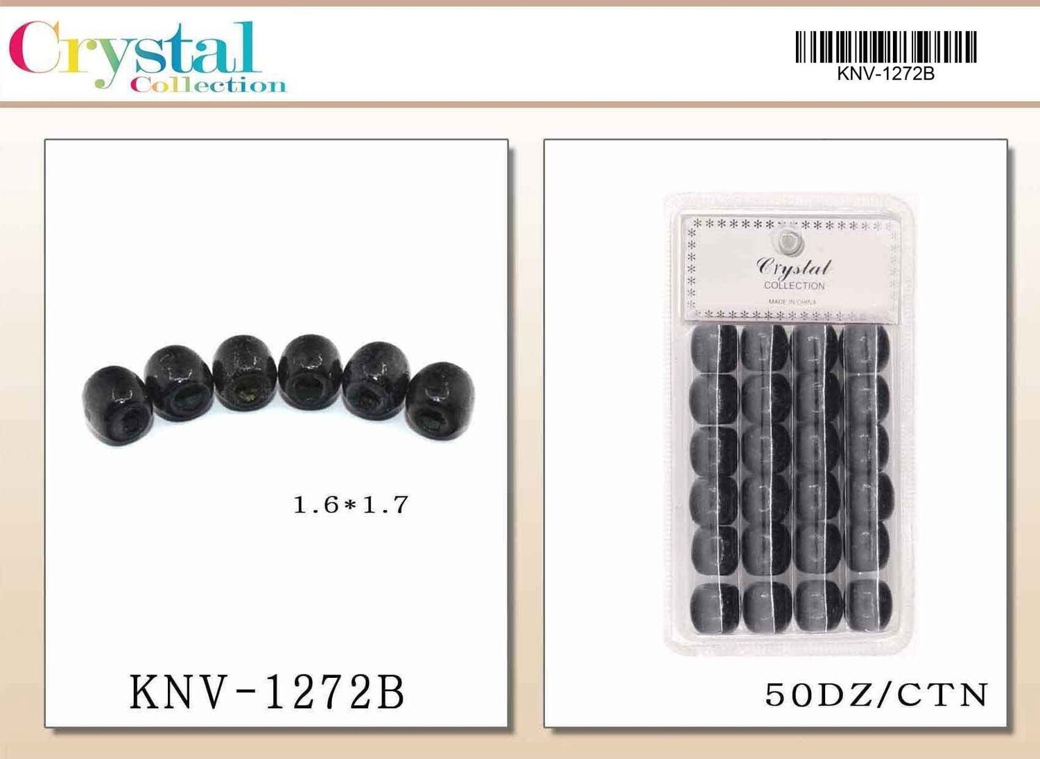 Black Wood Beads