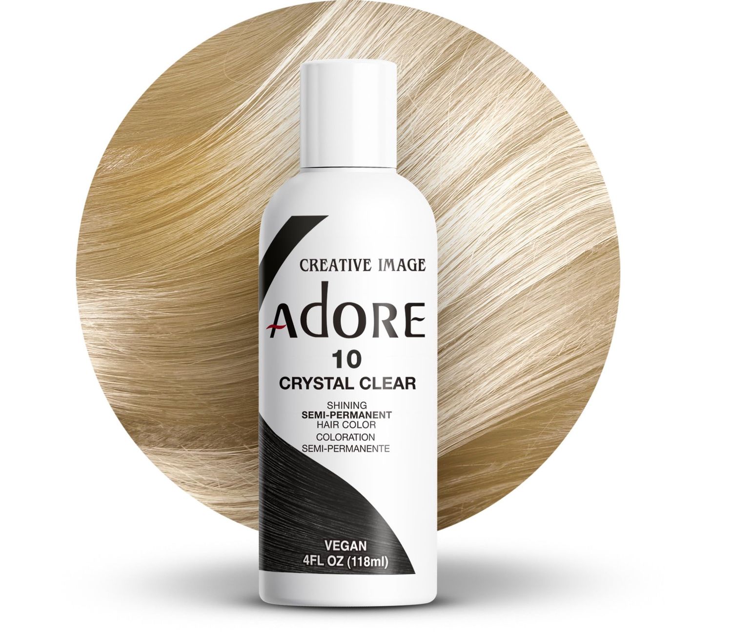 ADORE SEMI-PERMANENT HAIR COLOR (4OZ), Color: 10 CLEAR