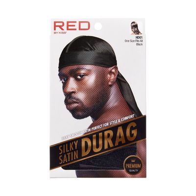 RED BY KISS SILKY SATIN DURAG [BLACK]