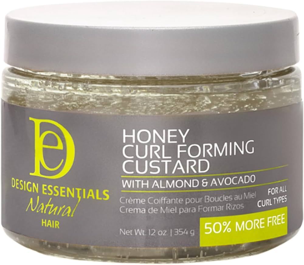 DESIGN ESSENTIALS NATURAL ALMOND &amp; AVOCADO HONEY CURL CUSTARD 12OZ