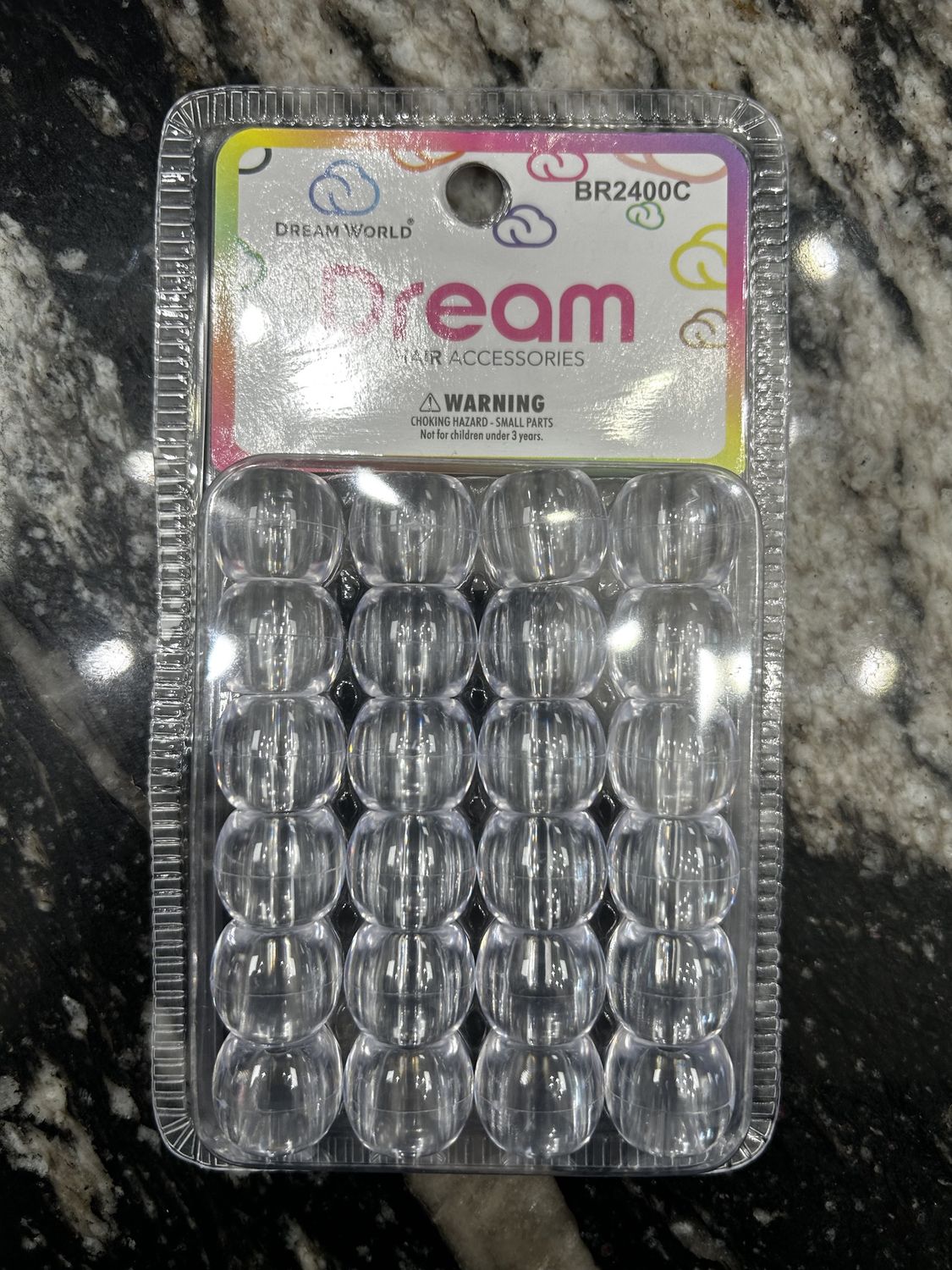 CHLOE BEAD ROUND JUMBO CLEAR