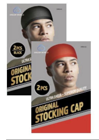 MEN&#39;S STOCKING WAVE CAP [BLACK]