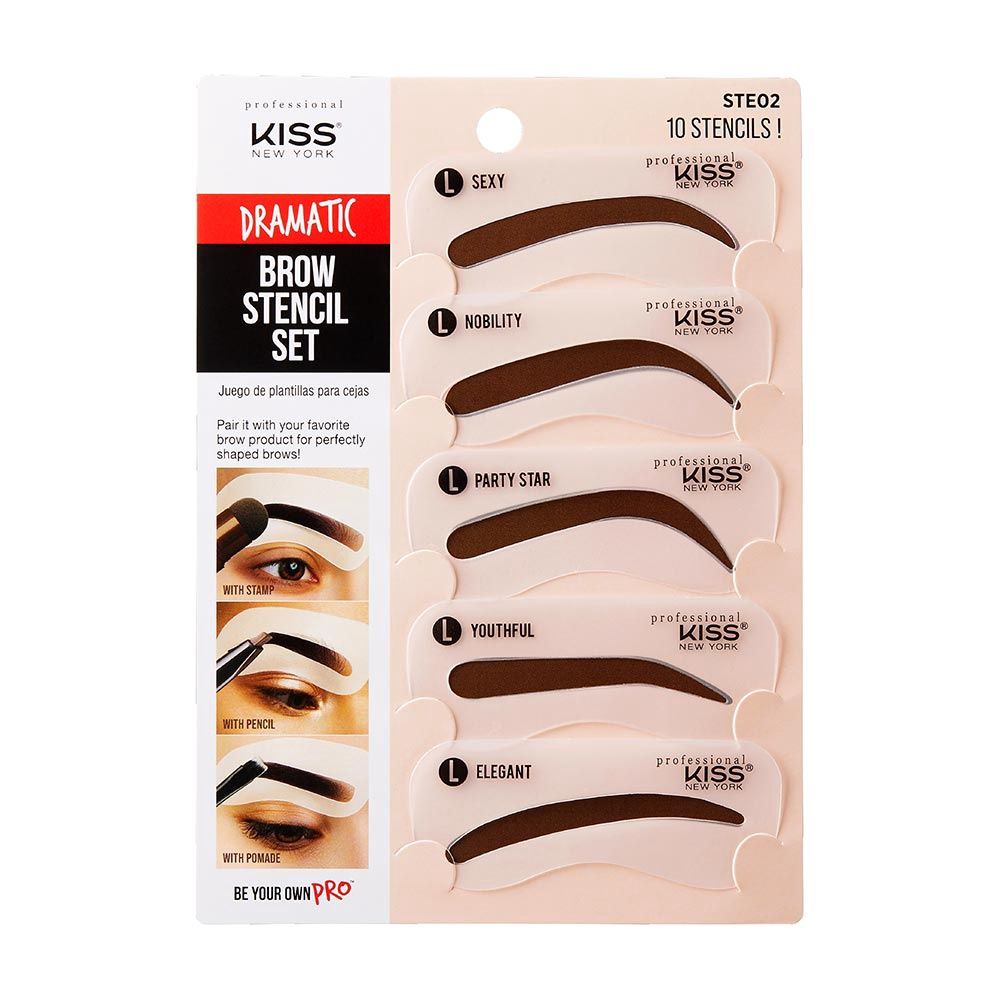 KNP BROW STENCIL SET, STYLE: DRAMATIC
