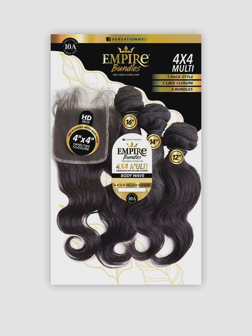 HH BODY WAVE 16,18,20-(EMPIRE BUNDLES 4X4 MULTI PACK) NATURAL