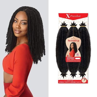 X-PRESSION - TWISTED UP - SPRINGY AFRO TWIST 16&quot;