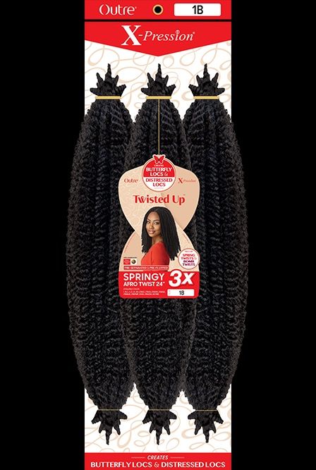 X-PRESSION - TWISTED UP - SPRINGY AFRO TWIST 24&quot;