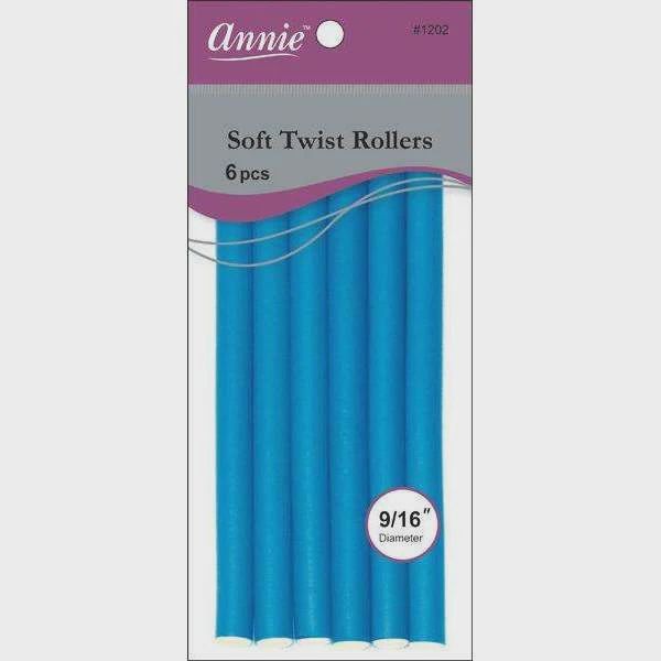 ANNIE SOFT TWIST ROLLERS BLUE 10&quot;