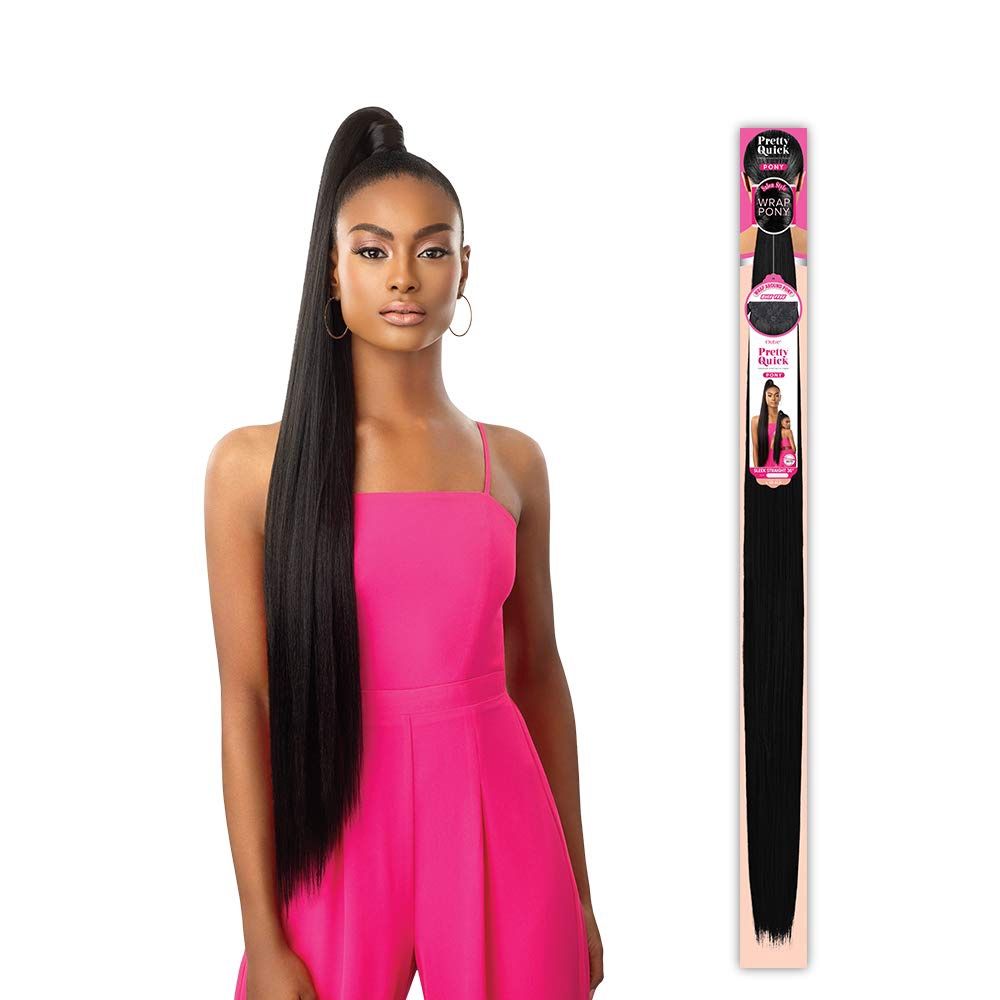 PRETTY QUICK - WRAP PONY - SLEEK STRAIGHT 16&quot;