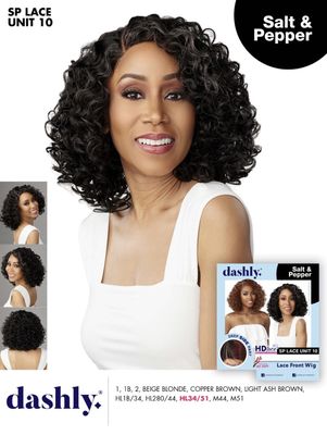 DASHLY LACE WIG SALT &amp; PEPPER - UNIT 10
