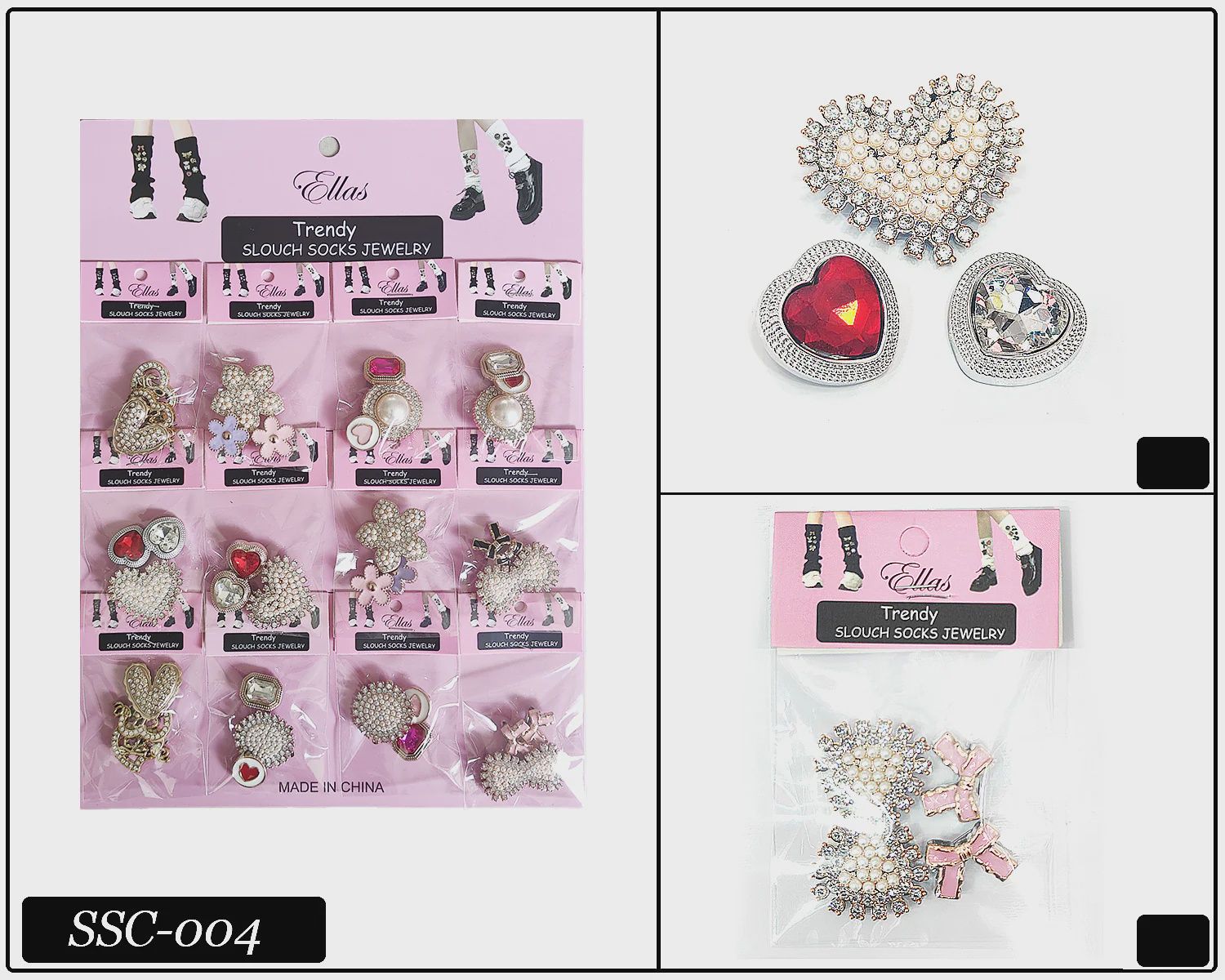 SLOUCH SOCKS JEWELRY CHARM, STYLE: 11