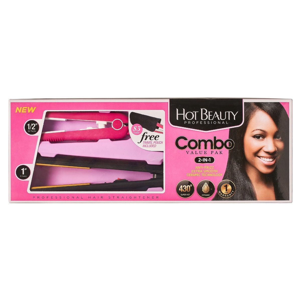 HOT BEAUTY COMBO 1&quot; AND MINI CERAMIC FLAT IRONS