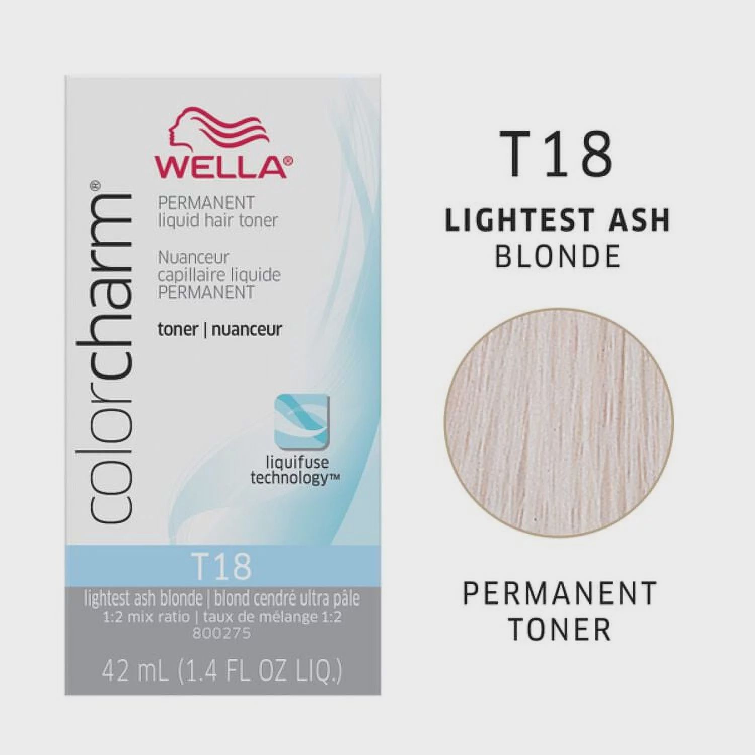 WELLA COLOR CHARM TONER, Color: T18 [LIGHTEST ASH BLONDE]