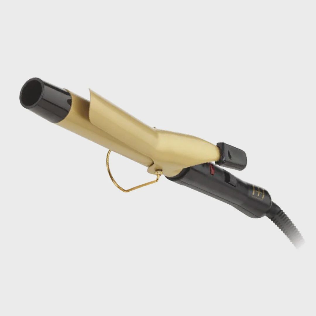 HOT &amp; CERAMIC ELECTRICAL GOLD CURLING IRON