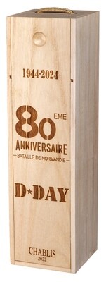 6 bouteille de Chablis 2022 (75 cl) 80éme anniversaire avec 6 coffrets bois (1 coffret bois offert)