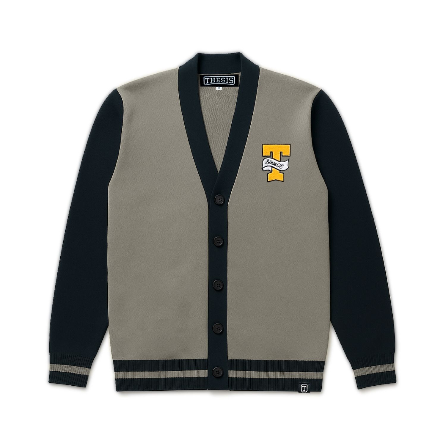SINCE 05 GREY &amp; NAVY CARDIGAN