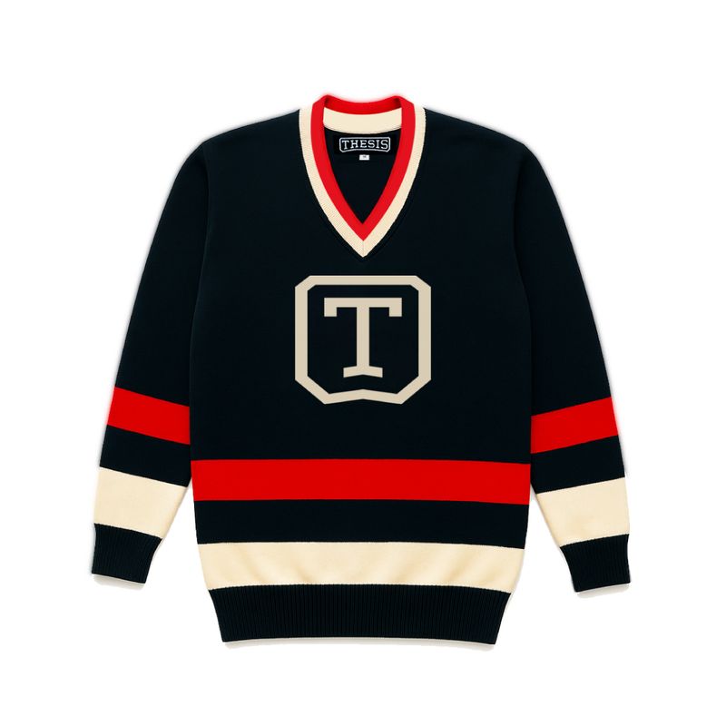 THESIS GRAND CREST NAVY &amp; RED HOCKEY JERSEY