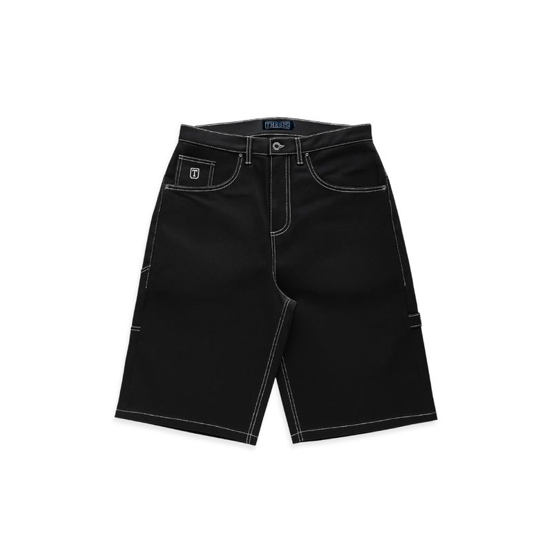 BLACK DENIM JORTS