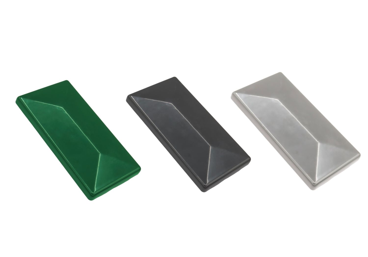 ALU Pfostenkappe mit Überstand für Zaunpfosten 60 x 40