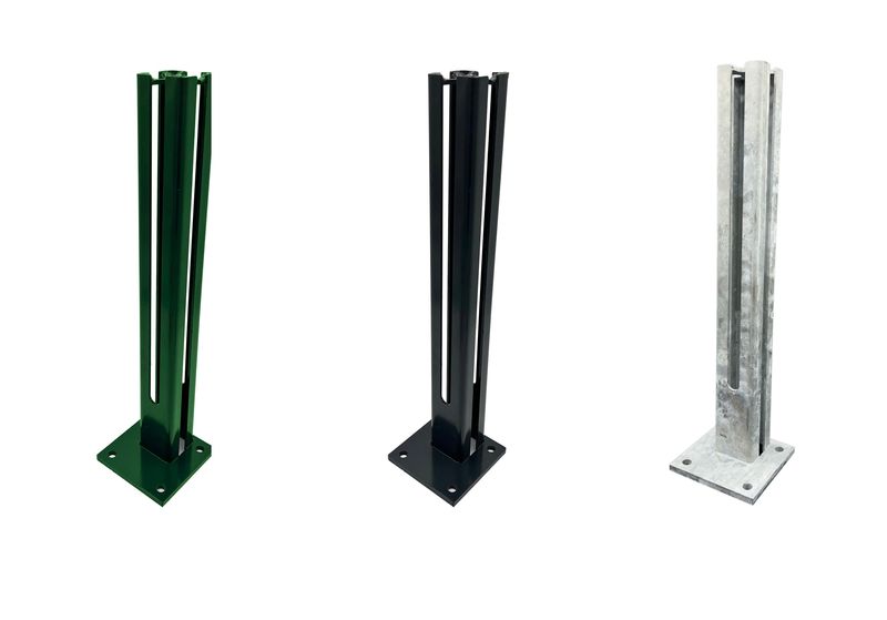 Pfostenträger für Torpfosten 80 x 80, Dübelplatte 150 x 150 x 10 mm