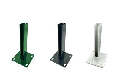 Pfostenträger für Zaunpfosten 60 x 40, Dübelplatte 150 x 150 x 8 mm