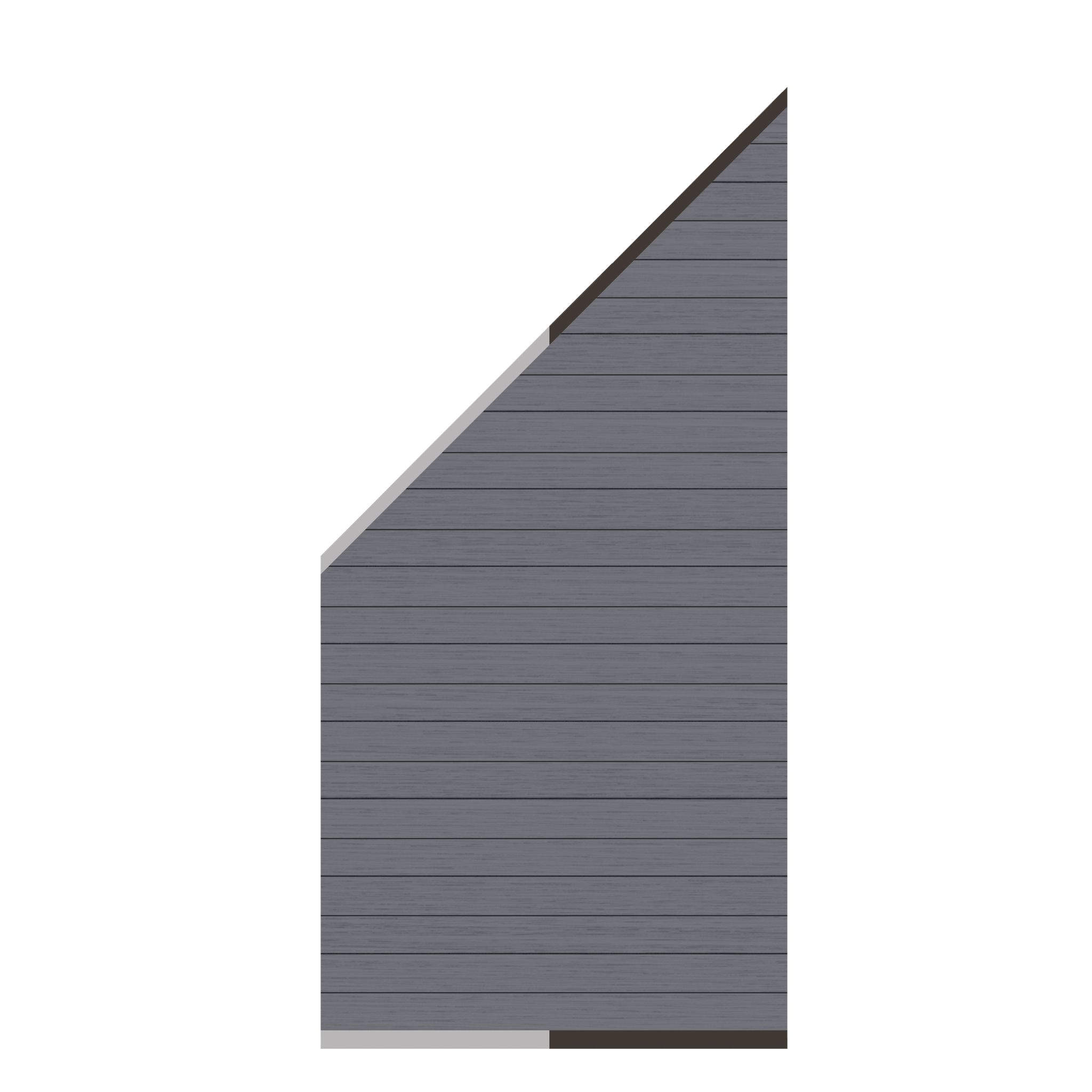 SYSTEM WPC CLASSIC Zaun-Anschluss-Set 91 x 184 auf 94 cm / Anthrazit / Grau / Mandel / Sand