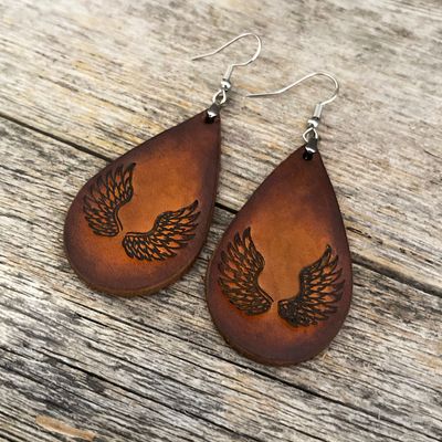 MADE TO ORDER - STAMPED WINGS EARRINGS