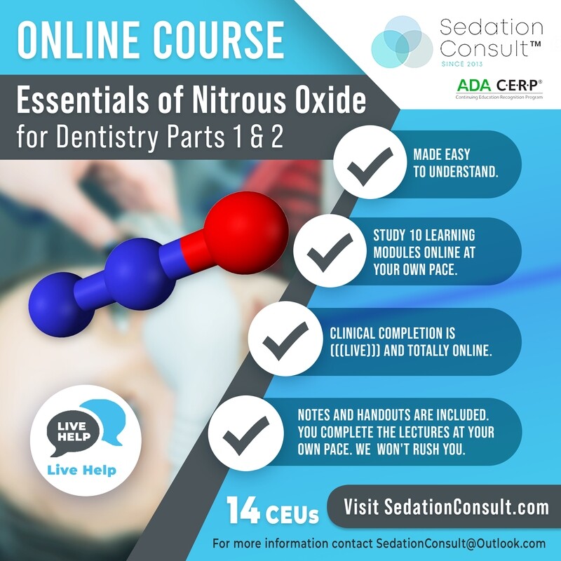 Essentials of Nitrous Oxide for Dentistry Parts 1 &amp; 2 (Online)