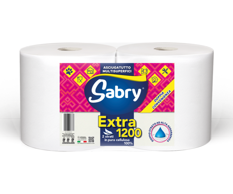 SABRY EXTRA 1200 - 2 Veli - Confezione da 2 Rotoli