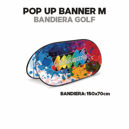 POP UP BANNER M - BANDIERA GOLF F.to: 150x70cm